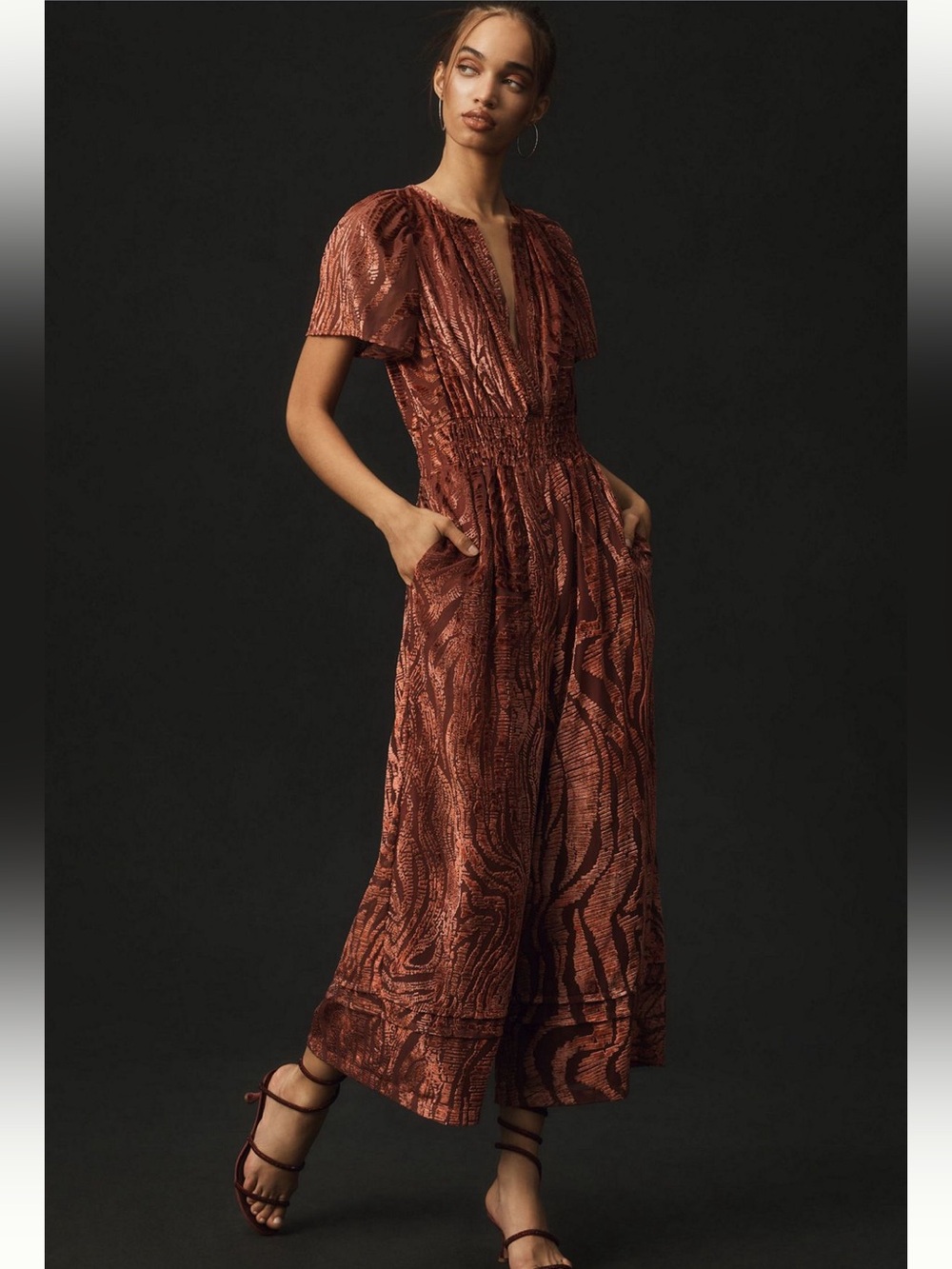 The Somerset Jumpsuit: Velvet Burnout Edition | Anthropologie